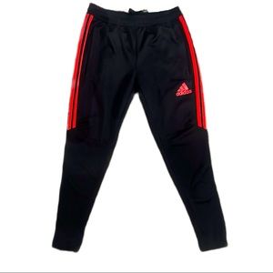 Black and Red Adidas Tiro Pants